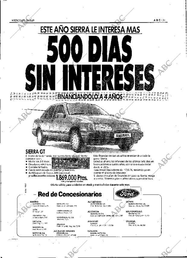 ABC MADRID 15-02-1989 página 31