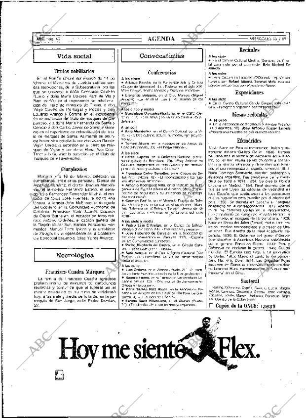ABC MADRID 15-02-1989 página 40