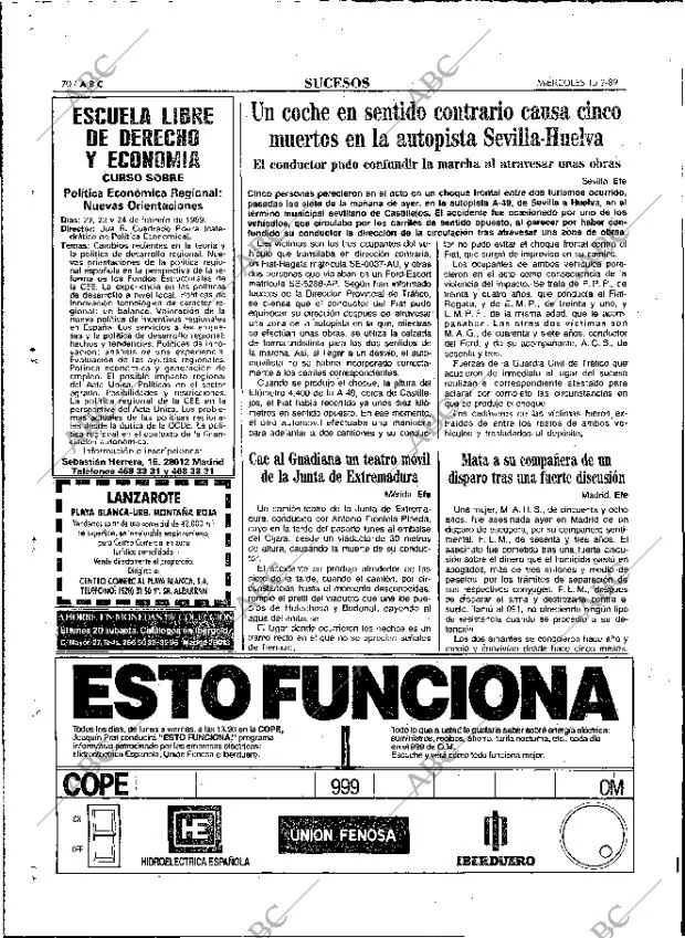 ABC MADRID 15-02-1989 página 70