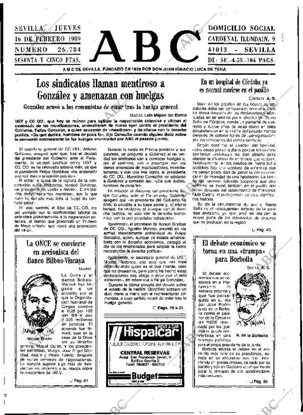 ABC SEVILLA 16-02-1989 página 13