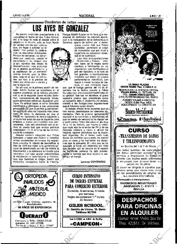 ABC SEVILLA 16-02-1989 página 25