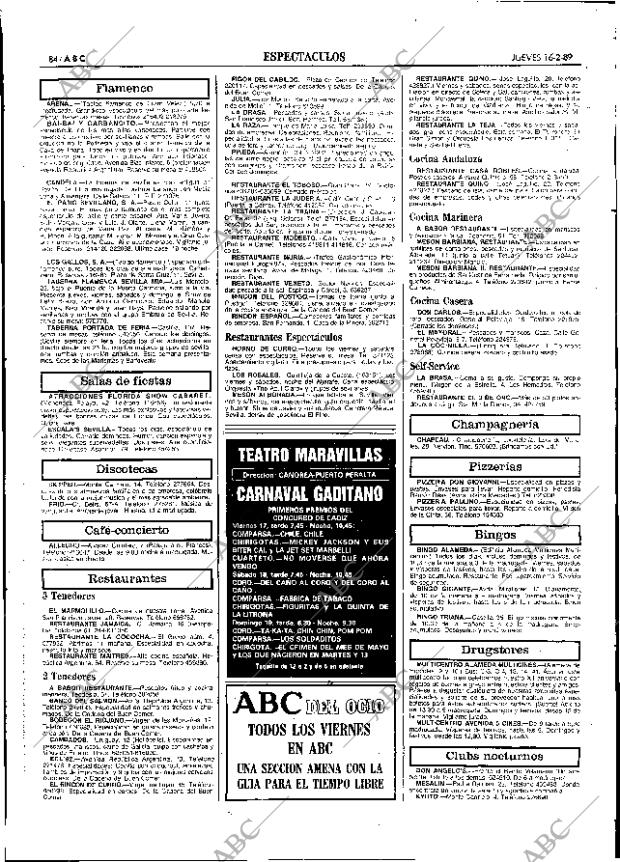 ABC SEVILLA 16-02-1989 página 84