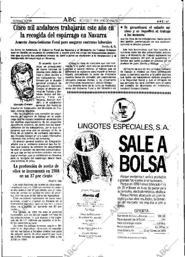 ABC SEVILLA 17-02-1989 página 67