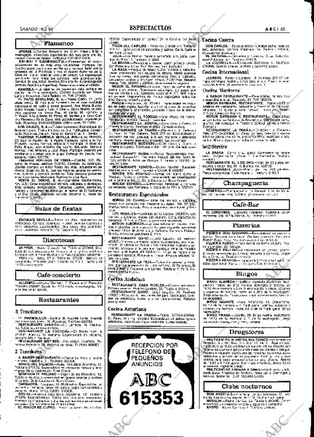 ABC SEVILLA 18-02-1989 página 77