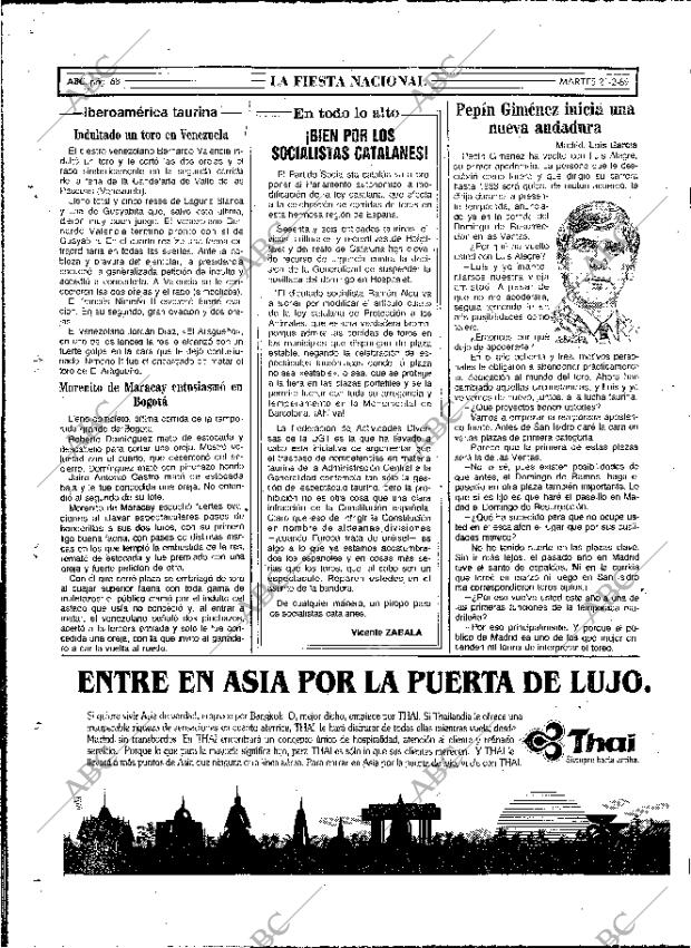 ABC MADRID 21-02-1989 página 68