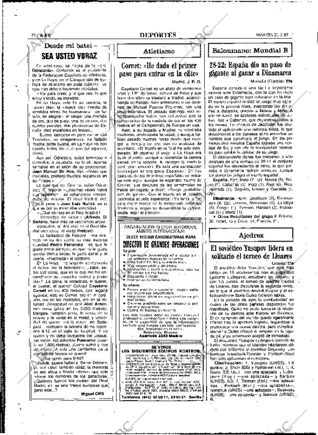 ABC MADRID 21-02-1989 página 72