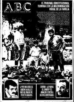 ABC SEVILLA 21-02-1989 página 1
