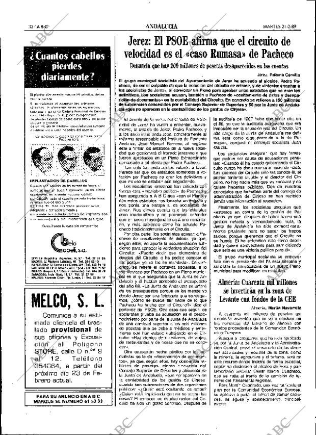 ABC SEVILLA 21-02-1989 página 32