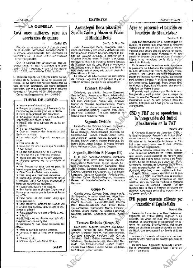 ABC SEVILLA 21-02-1989 página 60