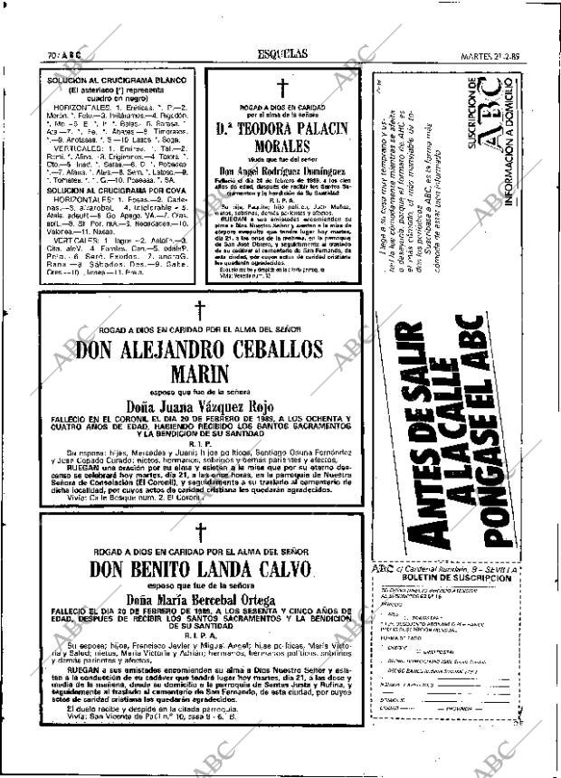 ABC SEVILLA 21-02-1989 página 70