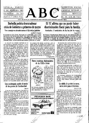 ABC SEVILLA 21-02-1989 página 9