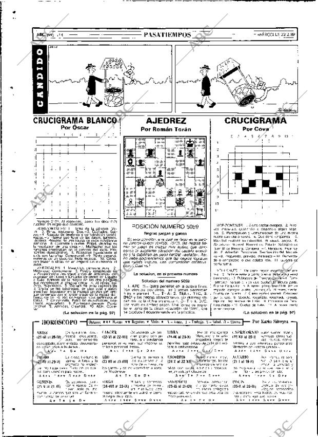 ABC MADRID 22-02-1989 página 114