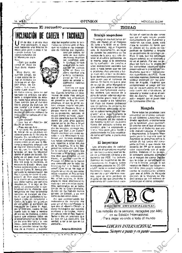 ABC MADRID 22-02-1989 página 16