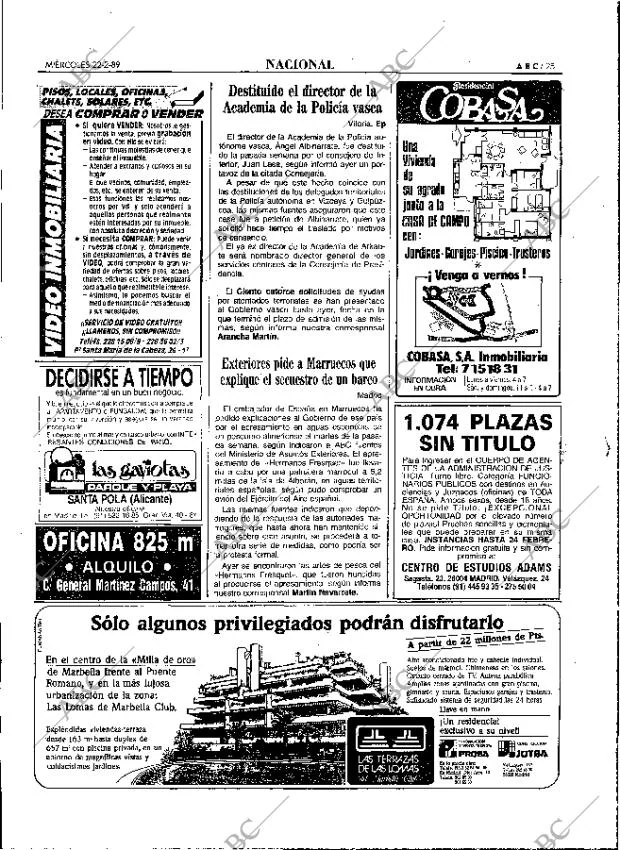 ABC MADRID 22-02-1989 página 25