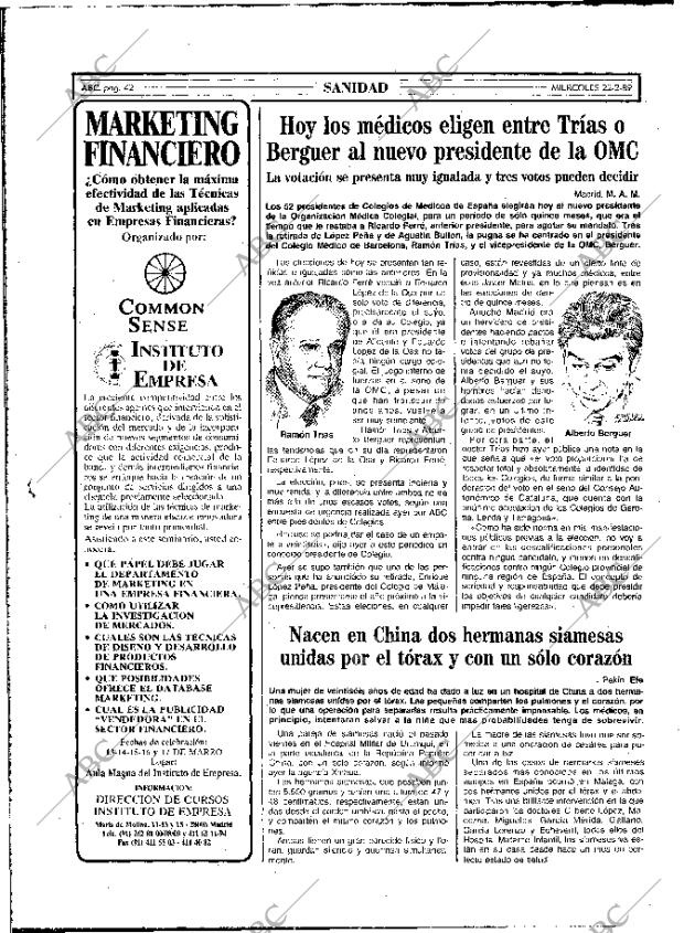 ABC MADRID 22-02-1989 página 42