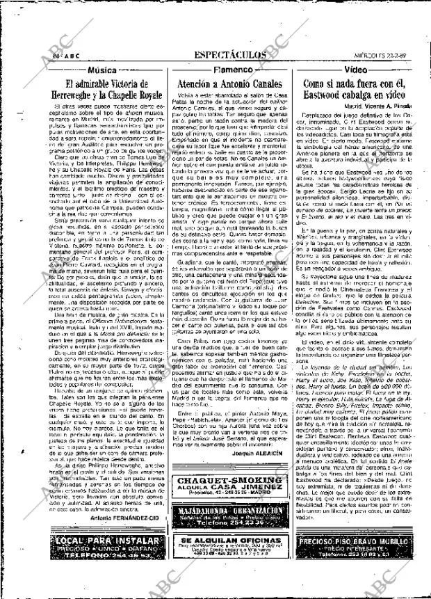 ABC MADRID 22-02-1989 página 84