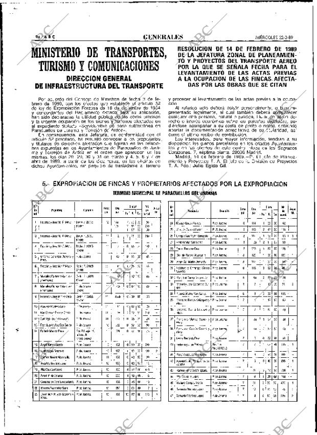 ABC MADRID 22-02-1989 página 94