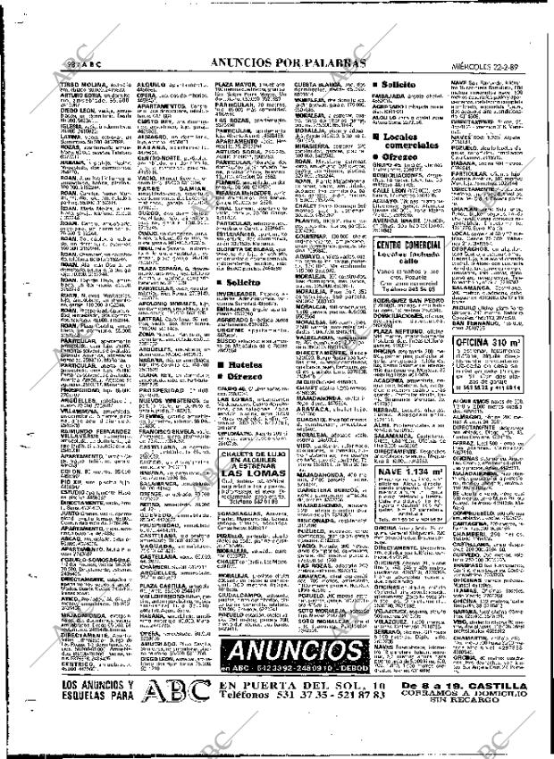 ABC MADRID 22-02-1989 página 98