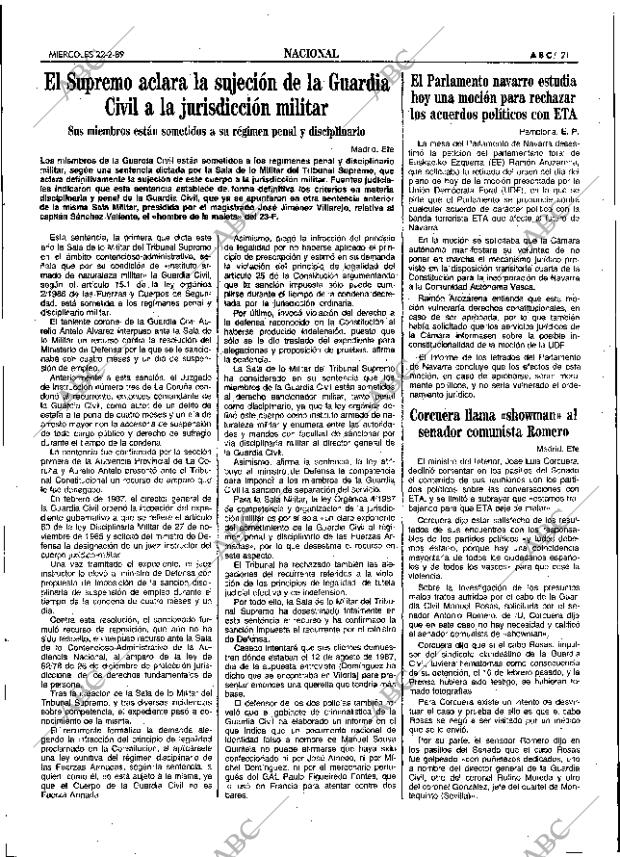 ABC SEVILLA 22-02-1989 página 21