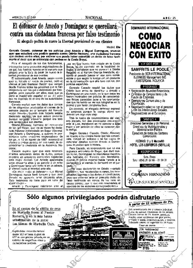 ABC SEVILLA 22-02-1989 página 25