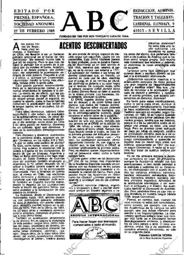 ABC SEVILLA 22-02-1989 página 3