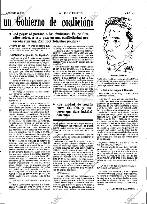 ABC SEVILLA 22-02-1989 página 45