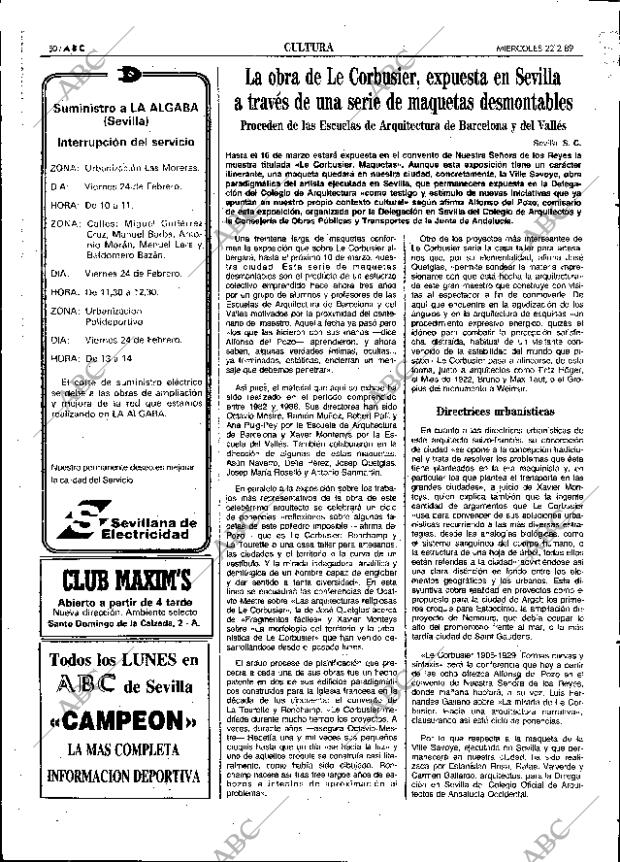 ABC SEVILLA 22-02-1989 página 50