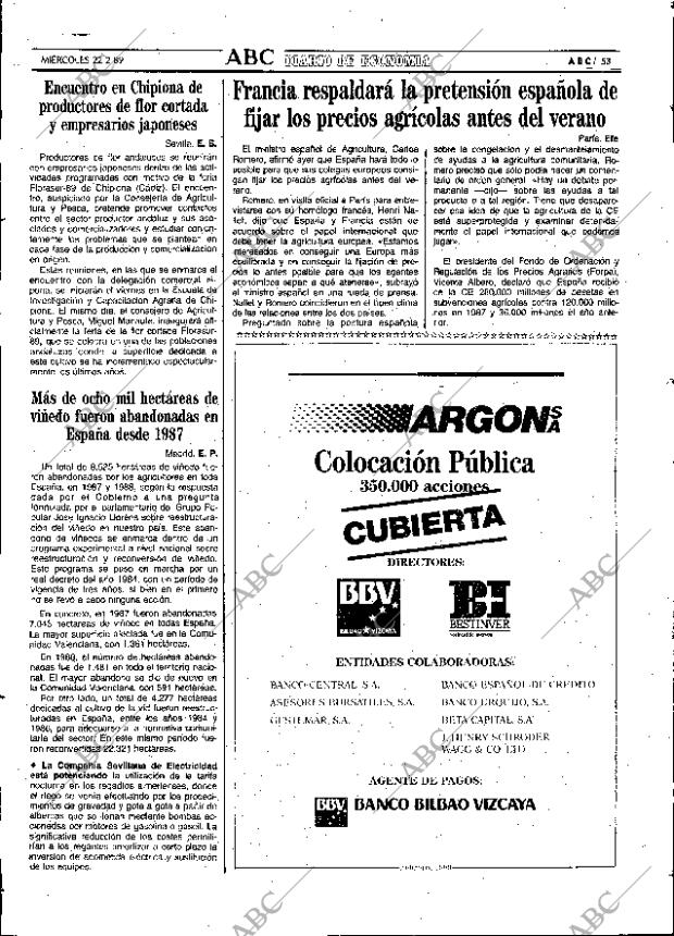 ABC SEVILLA 22-02-1989 página 53