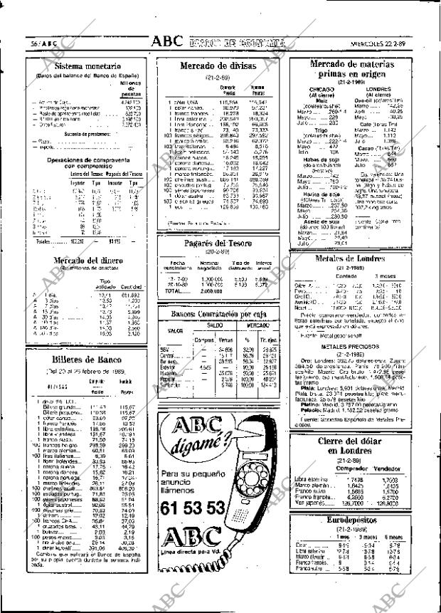 ABC SEVILLA 22-02-1989 página 56
