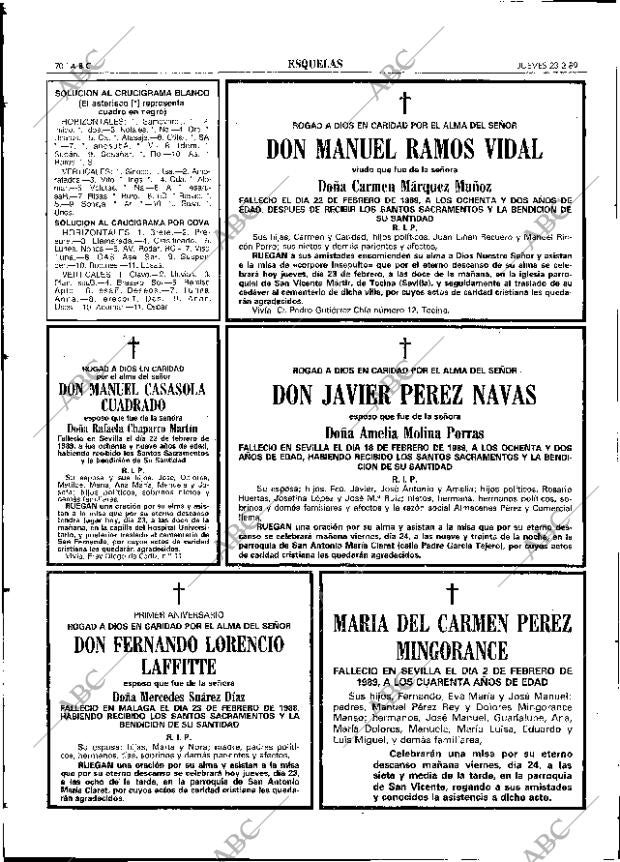 ABC SEVILLA 23-02-1989 página 70