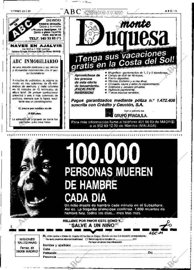 ABC MADRID 24-02-1989 página 15