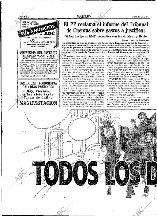ABC MADRID 24-02-1989 página 40