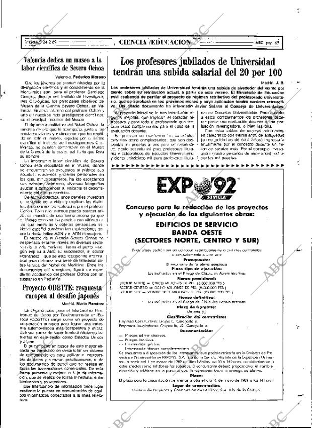 ABC MADRID 24-02-1989 página 69