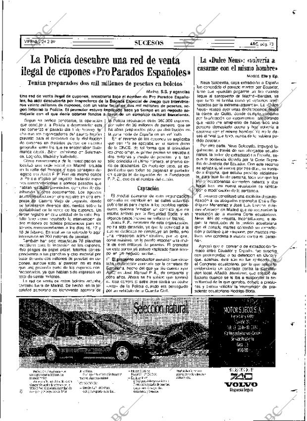 ABC MADRID 24-02-1989 página 73