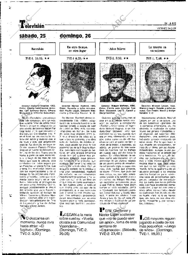 ABC MADRID 24-02-1989 página 84