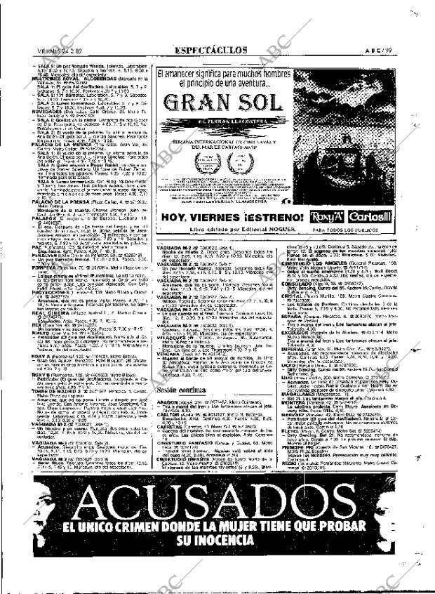 ABC MADRID 24-02-1989 página 99