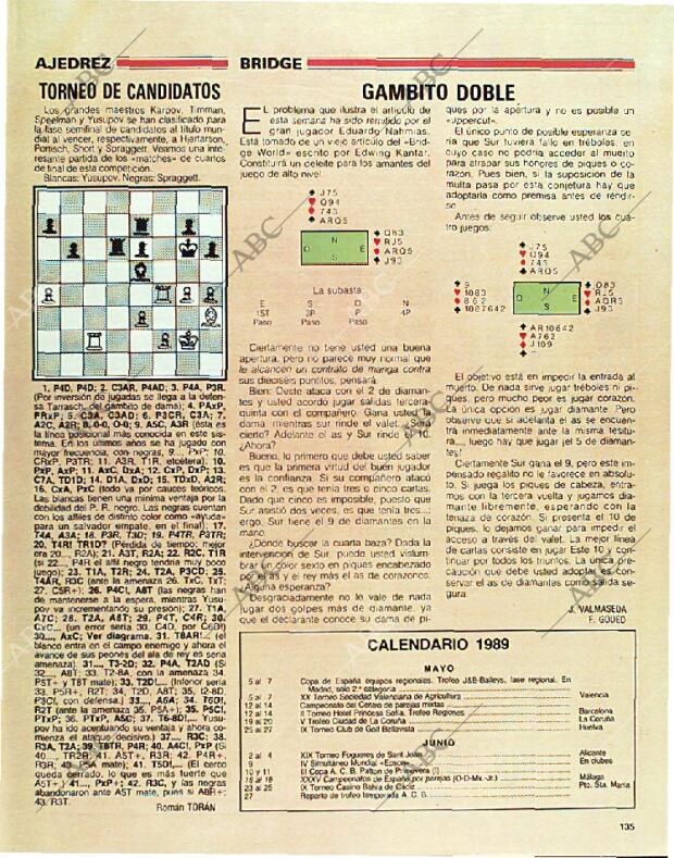 BLANCO Y NEGRO MADRID 26-02-1989 página 135