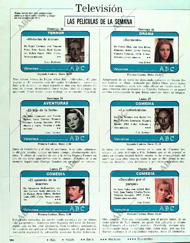 BLANCO Y NEGRO MADRID 26-02-1989 página 140