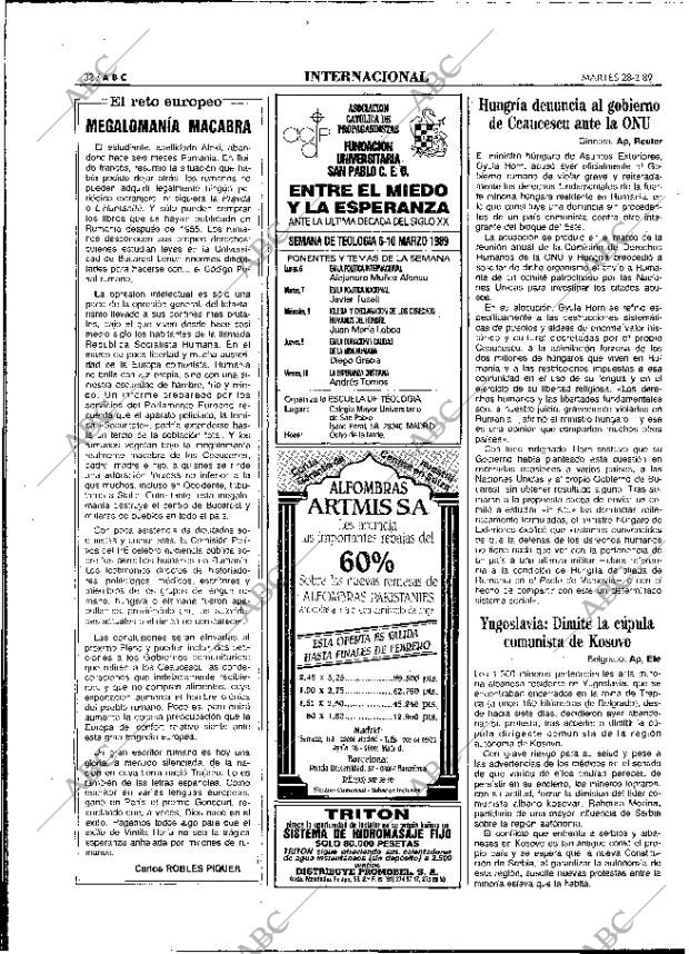 ABC MADRID 28-02-1989 página 32
