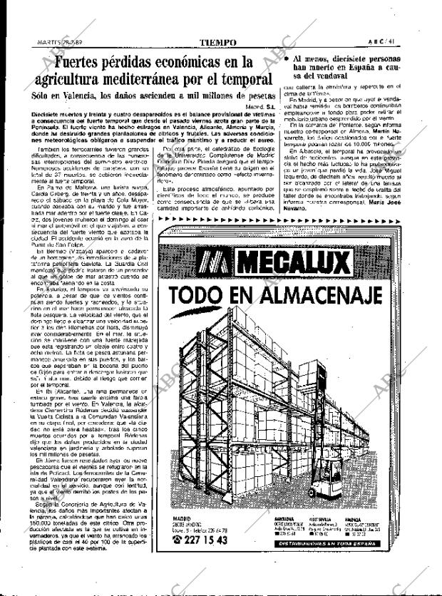 ABC MADRID 28-02-1989 página 41