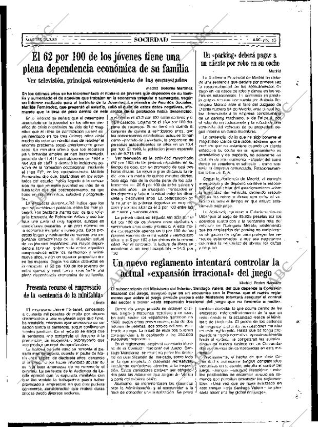 ABC MADRID 28-02-1989 página 63
