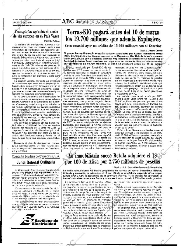 ABC MADRID 28-02-1989 página 69