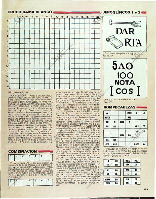 BLANCO Y NEGRO MADRID 12-03-1989 página 129