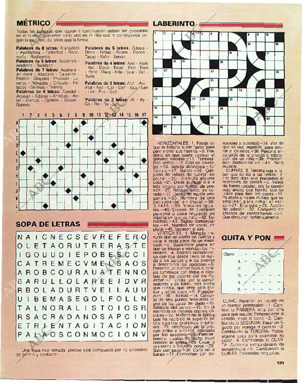 BLANCO Y NEGRO MADRID 12-03-1989 página 131