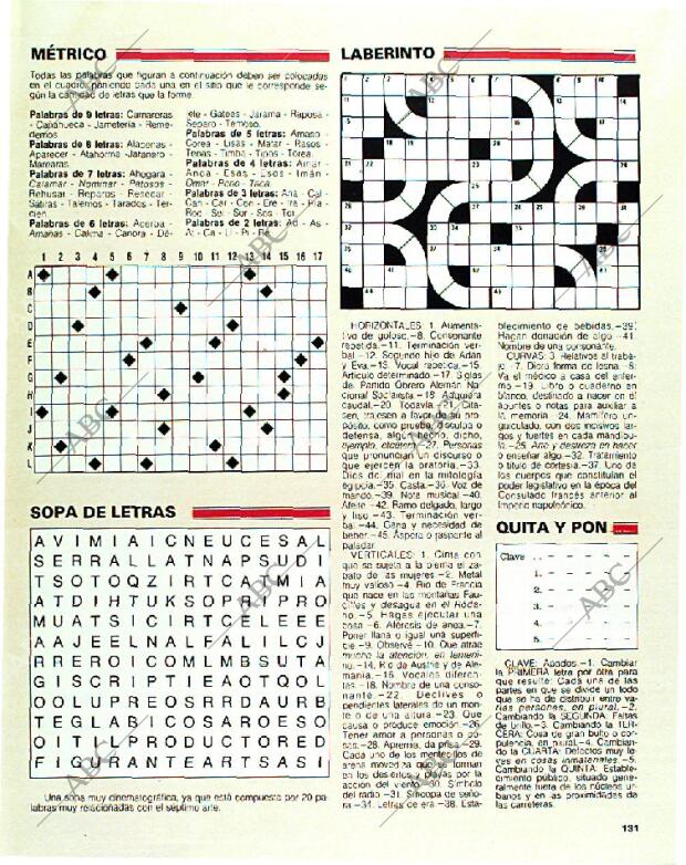 BLANCO Y NEGRO MADRID 19-03-1989 página 131