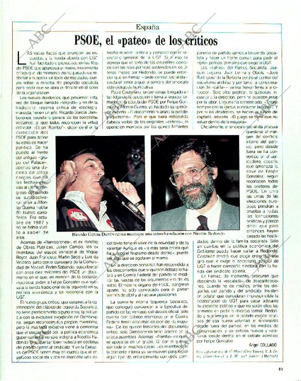 BLANCO Y NEGRO MADRID 19-03-1989 página 19