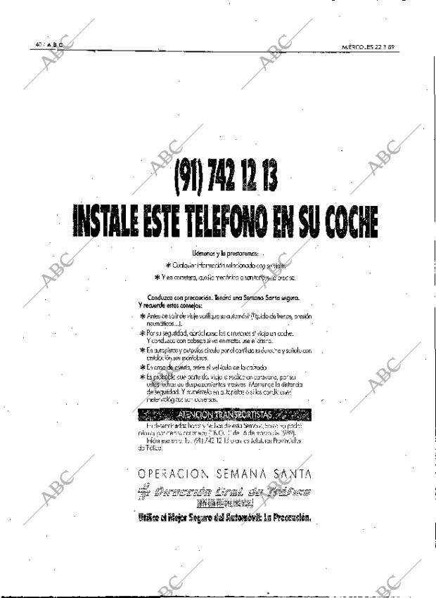 ABC MADRID 22-03-1989 página 40