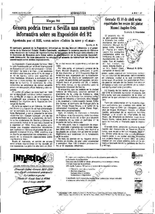 ABC SEVILLA 22-03-1989 página 29