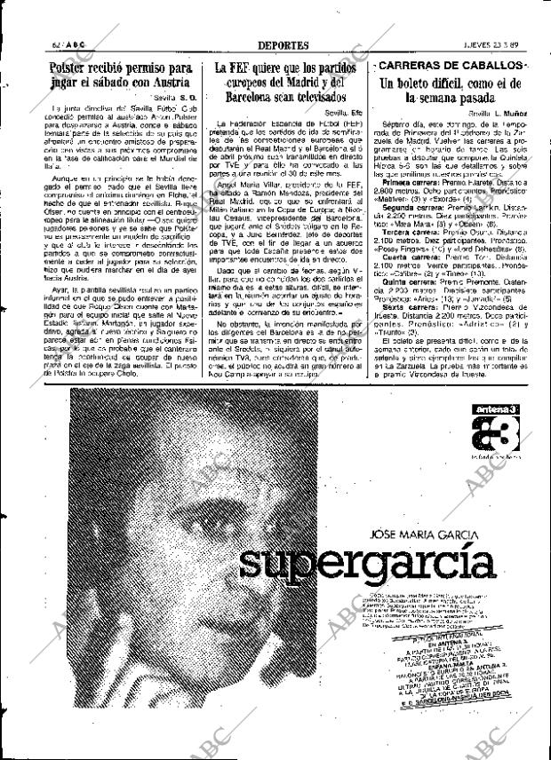 ABC SEVILLA 23-03-1989 página 62