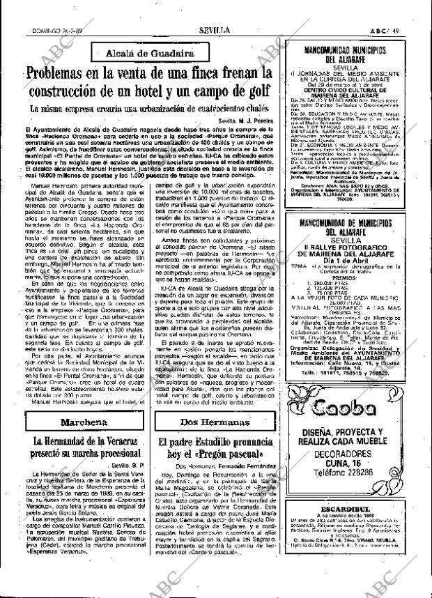 ABC SEVILLA 26-03-1989 página 49